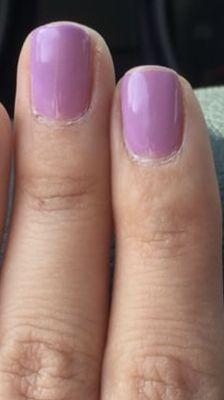 THIS is a manicure??? SMH Poor girl got robbed!