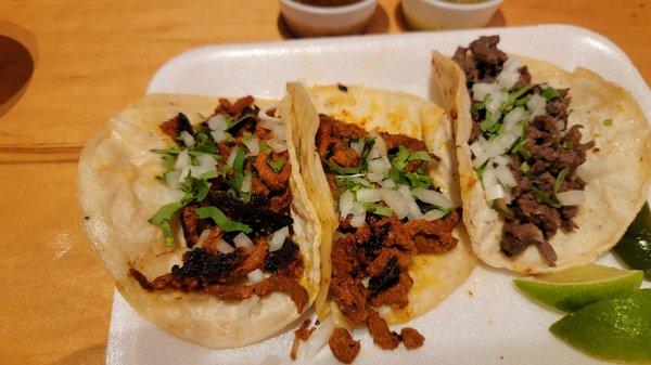 A sampling of street tacos.