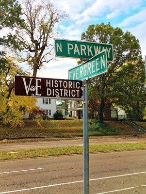 VECA Historic District custom street sign markers