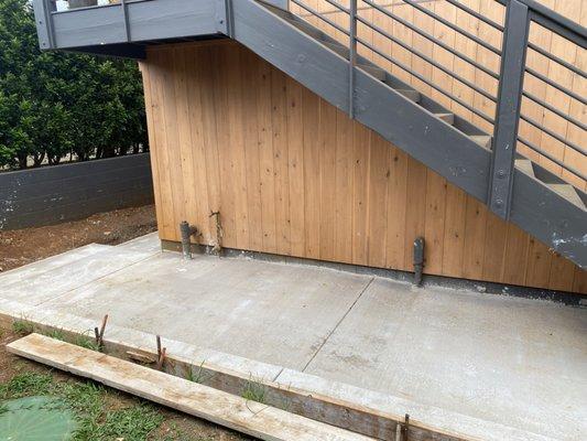 Cement splashed all over new house and steps