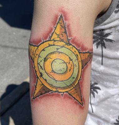 Color shield tattoo