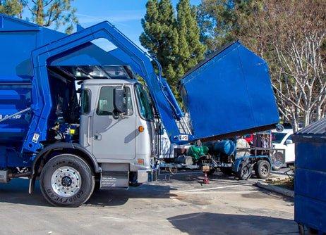 6yd bin picked up by our frontloader truck