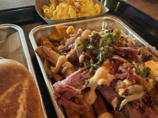 Hog Fries, Bacon Mac & Cheese