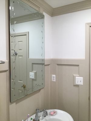 Bathroom Remodel with Wainscoting Installation.