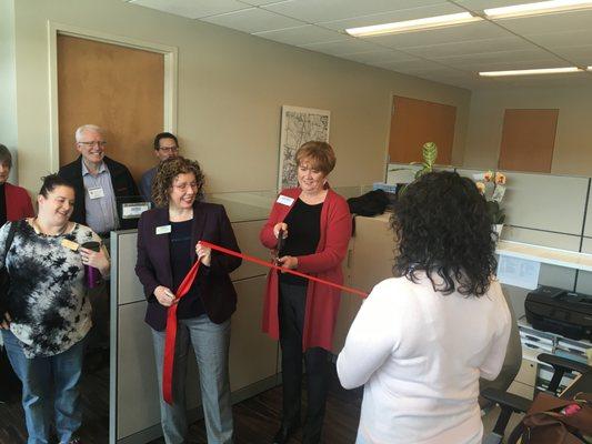 Ribbon cutting for new office at 2505 S. Brentwood