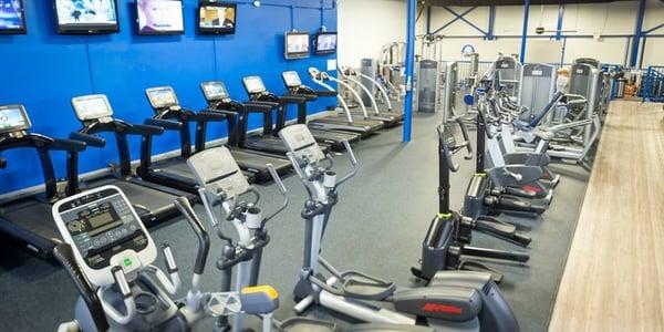 Upper level is loaded with state of the art cardio equipment and circuit training equipment.