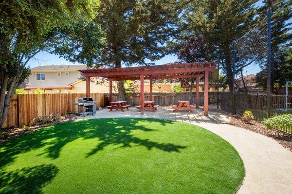 Beautiful outdoor community picnic area