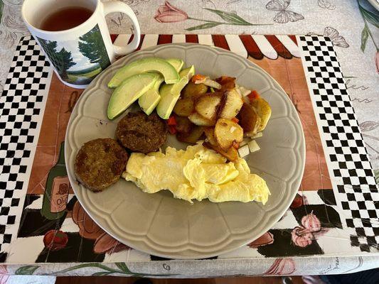 breakfast with tea from Ellen's Tea Room