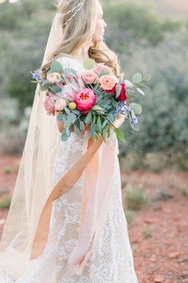 Bride in Sedona Red Rocks Arizona