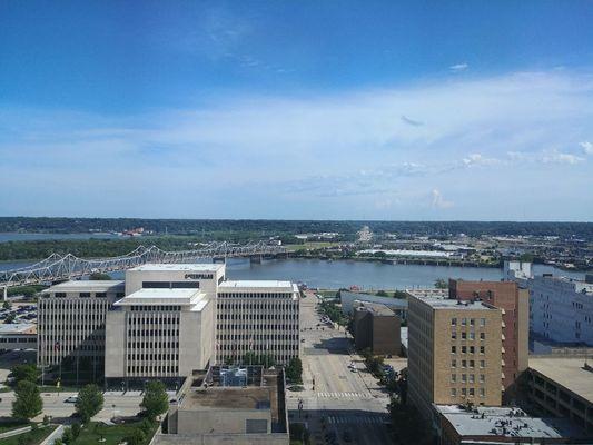 Our building has a great view of the Peoria riverfront.