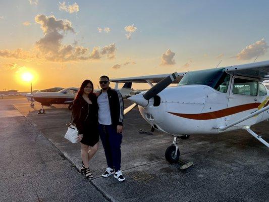 Sunset flight Ready! Check us out at Wingsover.miami