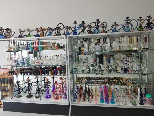 Big range of Warer Pipes, Hand Pipes, Medical Grade silicon pipes, One Hitters etc.