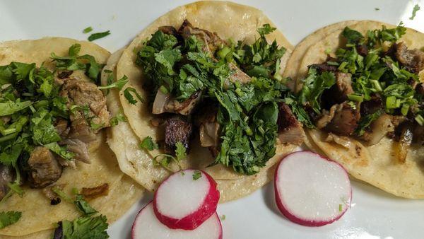 Carnitas tacos, excellent.