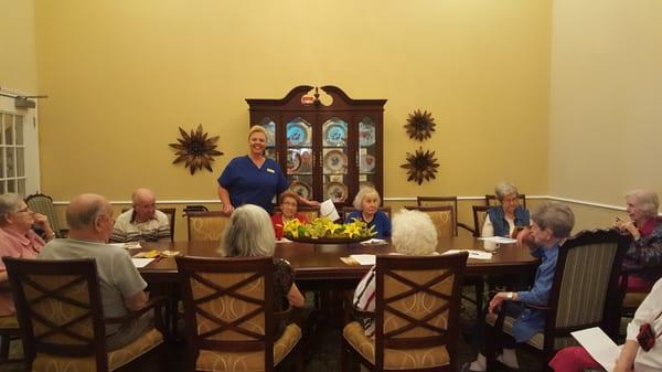 Monthly education seminar  for Seniors