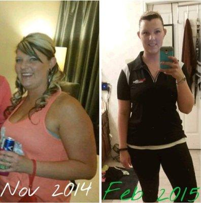 Ashley B. With 4 months of training from Nov thru Feb