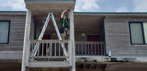 AAAC Wildlife Removal doing a bat exclusion.