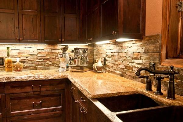 Ledger Panels & Granite Counter Top