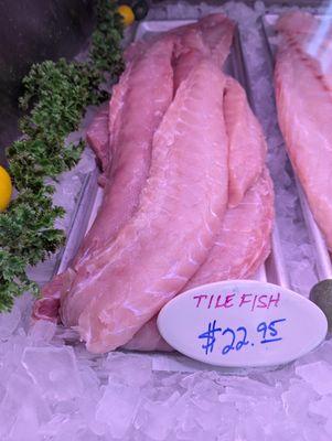 We have some delicious fresh tilefish in today! Price listed is for in house pickup only. 7/20/24