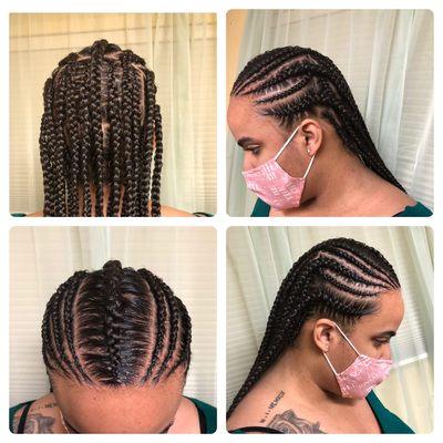 Braided cornrows