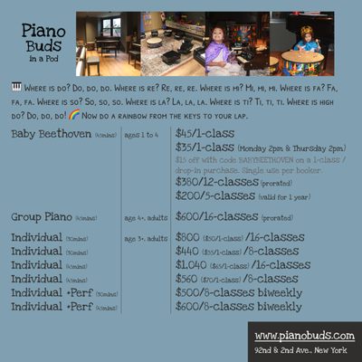 Early Childhood Music & Movement Class (baby and me class for ages 1 to 4), Group Piano (4+, adult) & Individual +Performance