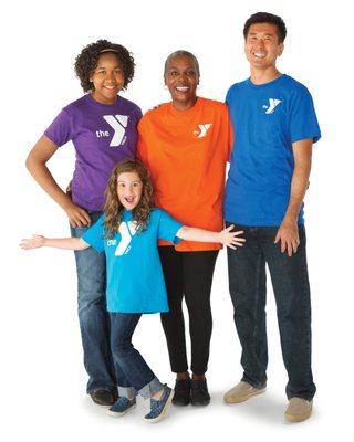 Happy smiling YMCA people