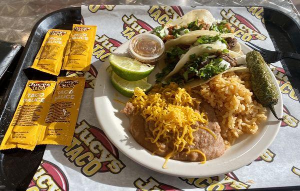 Taco plate- delicious!