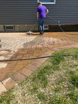 Patio paver cleaning