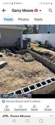 Footing , blockwall, slap pour for 375 addition.i