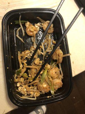 You know it's bad when you leave most of the shrimp behind