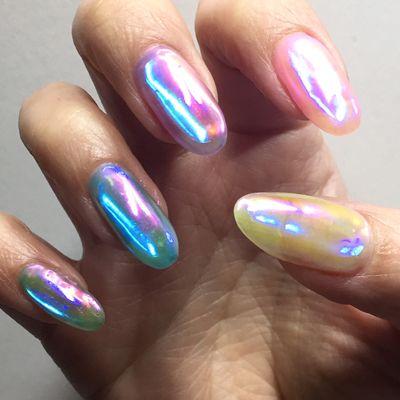 Aurora glass nails