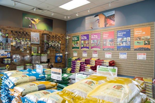 Our Store is always Well Stocked with the Freshest Seed! From Straight Seeds to the Nut & Suet Rich Blends!