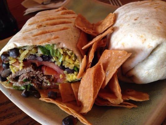 Chimichurri steak burrito.