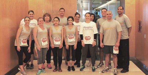 Sugarman's team at the 2017 "Lawyers Have Heart" fund-raiser 5k road race. Photo from their website.