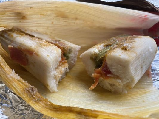 Marcelina's rajas con queso (there was tomato in this version as well). Amaaaaazing masa, possibly my favorite Marcelina tamale.