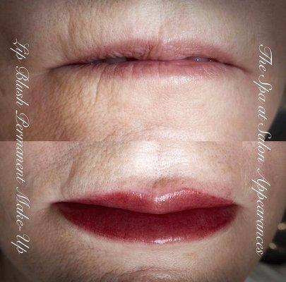 Lip blushing tattoo. If you want to define your lips and give them better shape.