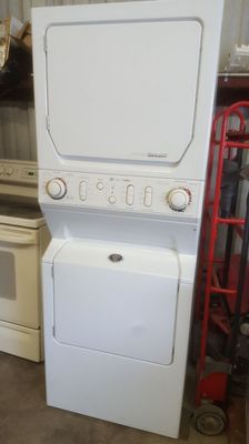 Maytag stacked washer and electric dryer