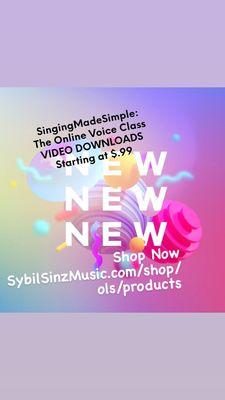 #SingingMadeSimple!! Digital Downloads now available of my #Online #VoiceClass. $.99 - $19.99 a month subscription!! www.SybilSinzMusic.com