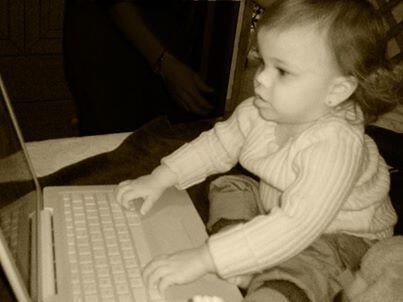 Cutest member of our team-our jr. web designer!