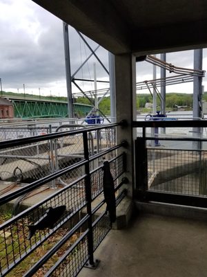 Deck looking out to the Connecticut River...below ground is a fish viewing area