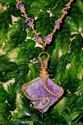 Amethyst Raw Pendant & Amethyst Necklace