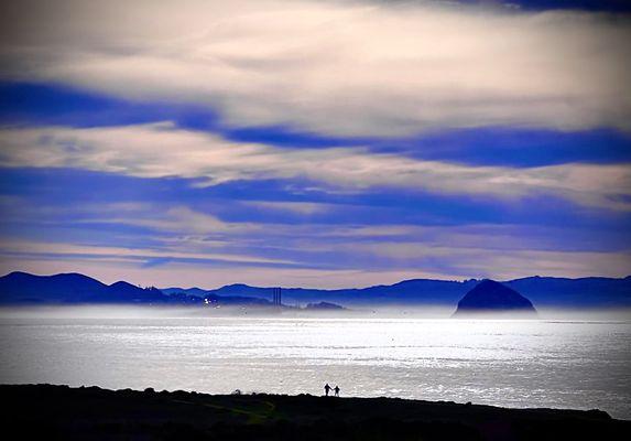 This was taken at 715 am, outside of Cayucos, CA. Morro Rock in the distance.