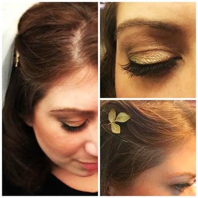 Beautiful eye makeup by Katie (Seattle Bridal Hair).