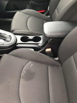 Stain on driver seat