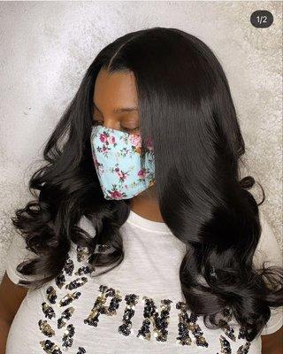 100% Glueless Lace Closure Sewin.