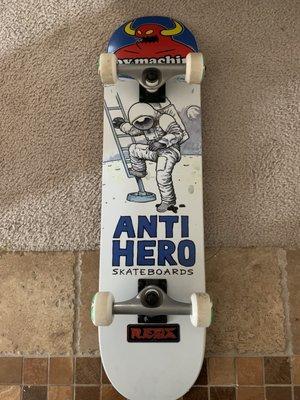 My son's new skateboard.