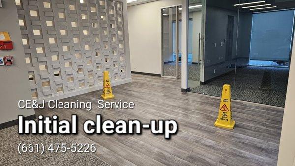 Initial cleaning is a crucial task that sets the foundation for maintaining a clean  and healthy workplace. One call cleans it all!!