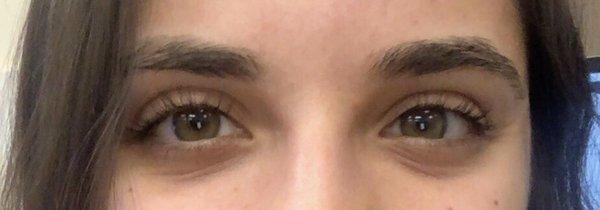 After lash lift and tint with Taylor B.