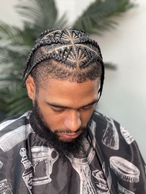 Men Half Head braid Design