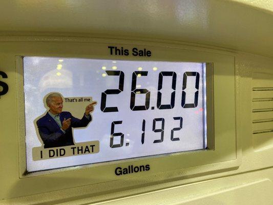 That's expensive  for gas .... Thanks Biden