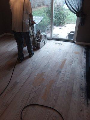 After sanding we fill gaps as best as possible, to give you the best look your floor has to offer.